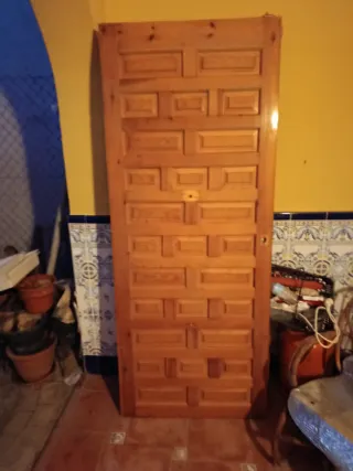 Puerta madera 80x200 exterior