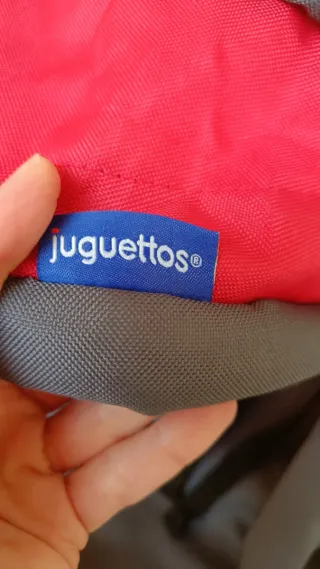 Carrito de bebé Juguettos rojo y gris