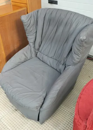 Sillón orejero vintage funda extraíble