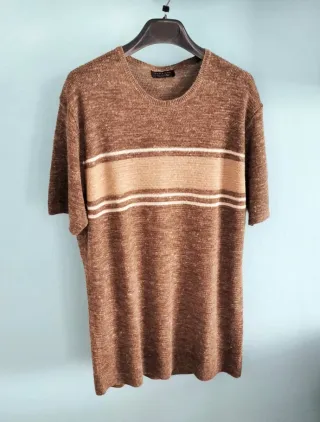 Maglia Zara Man manica corta fantasia righe XL