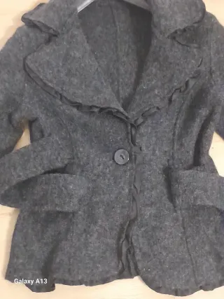 Giacca donna corta grigia