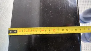 Cubre radiador madera vintage ratán negro