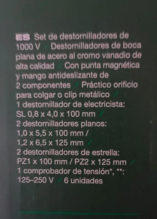 Set 6 Destornilladores Parkside 1000V