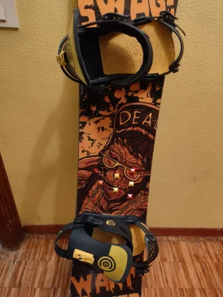 Tabla Snowboard con Fijaciones