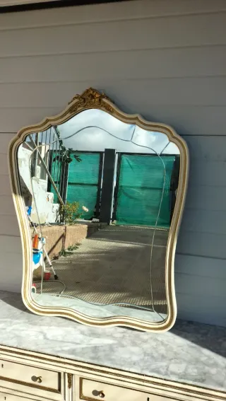 Mueble recibidor vintage consola espejo