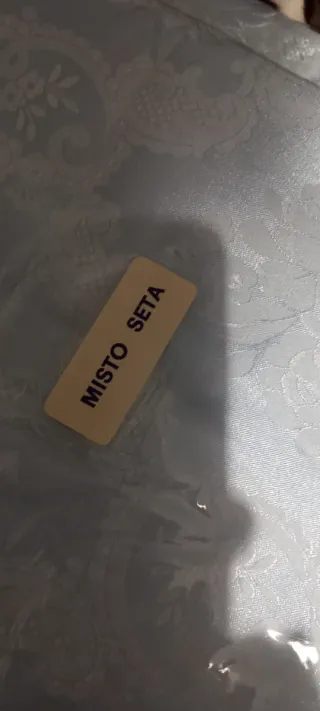 Lenzuolo matrimoniale misto seta azzurro