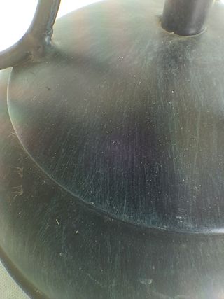 Lámpara de mesa rústica artesanal con pantalla