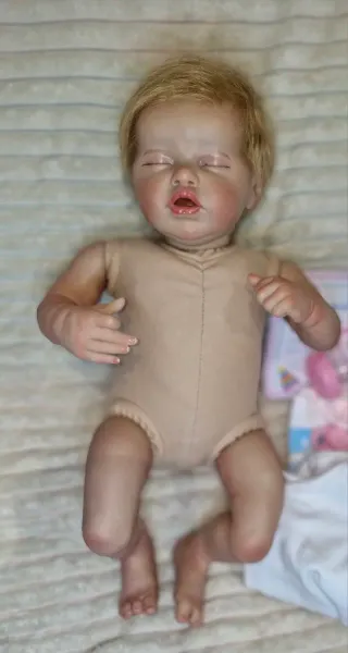 Muñeca estilo reborn 42 cm,3D pintada