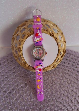Reloj Unicornio Morado y Rosa