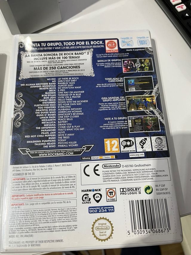 Pack guitarra wii, Guitar Hero y Rock band 2
