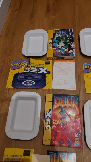 Lote 7 Cajas Sega 32X JAP Doom Golf 36  Metal Head