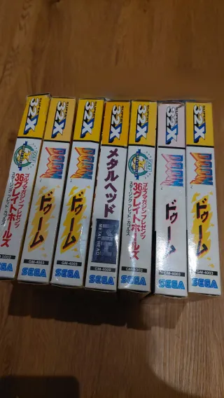 Lote 7 Cajas Sega 32X JAP Doom Golf 36  Metal Head