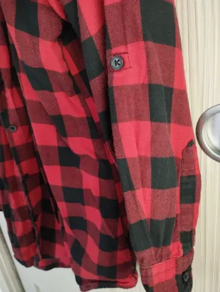 Camicia donna a quadri rossa e nera