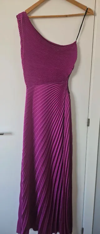 Vestido largo morado de fiesta