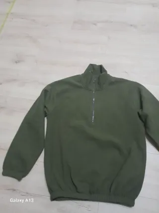 Maglione uomo pile zip militare