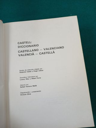 Diccionario  Castell  Castellano - Valenciano