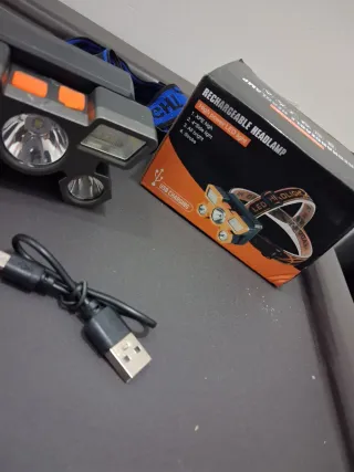 Torcia frontale ricaricabile USB