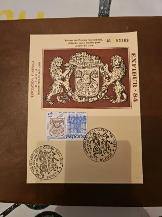 EXFIBUR-84 Sello Escudo Catedralicio Burgos