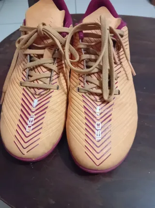 Scarpe da calcio bambino arancioni numero 36