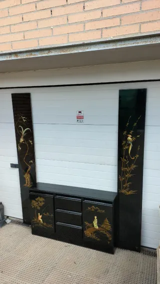 Mueble recibidor vintage asiático