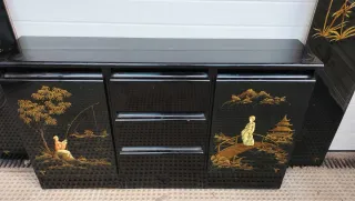 Mueble recibidor vintage asiático