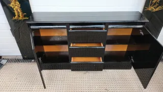 Mueble recibidor vintage asiático