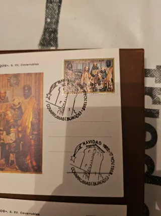 2 Postales Triptico Reyes Magos Covarrubias