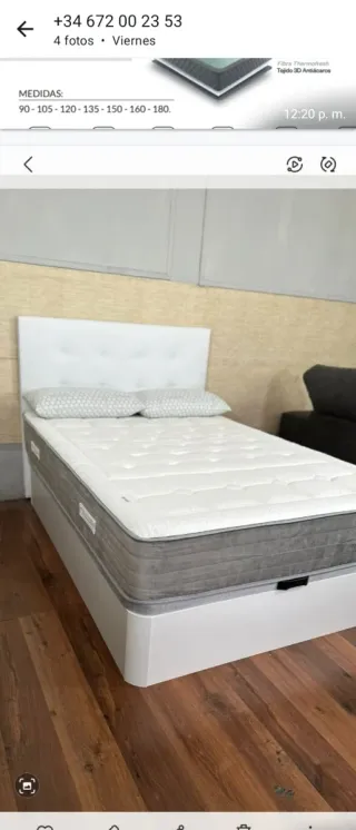 Dormitorio completo NUEVO – Canapé + Colchón