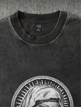 Felpa con stampa Vergine Maria fiamme