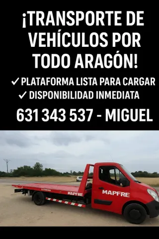Realizamos transportes por todo Aragón