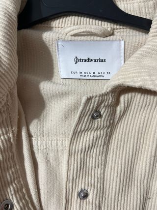 Chaqueta Stradivarius Beige Corduroy