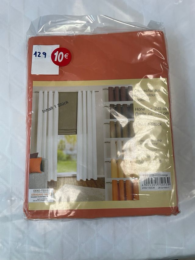 Cortina heimtexland microfibra arancione. Rif. 129