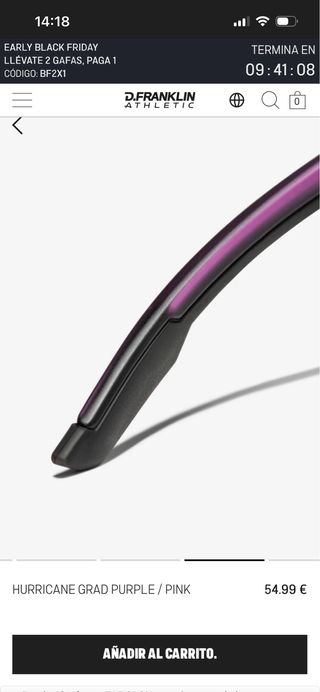 Gafas de Deporte D.Franklin sin abrir