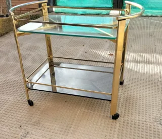 Carrito camarera vintage metal y cristal