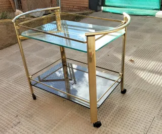 Carrito camarera vintage metal y cristal