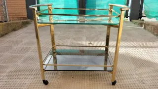 Carrito camarera vintage metal y cristal