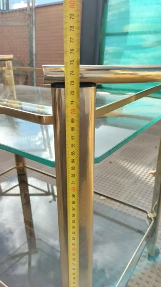 Carrito camarera vintage metal y cristal