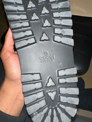 Chanclas Gucci Negras Rayas Verdes y Rojas