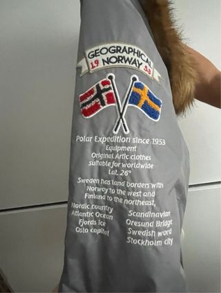 Cazadora Geographical Norway Gris Talla 10