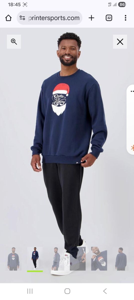Sudadera papa noel moderna decimas t L