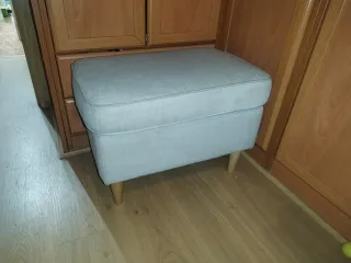 Descalzador moderno tela gris, muy cómodo