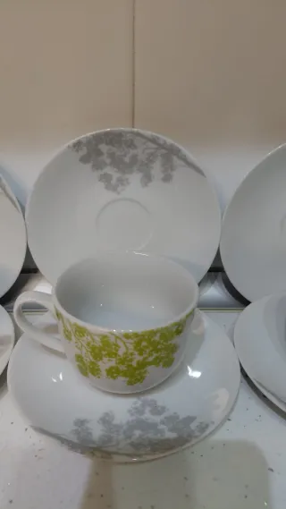 Juego 3 tazas de porcelana
