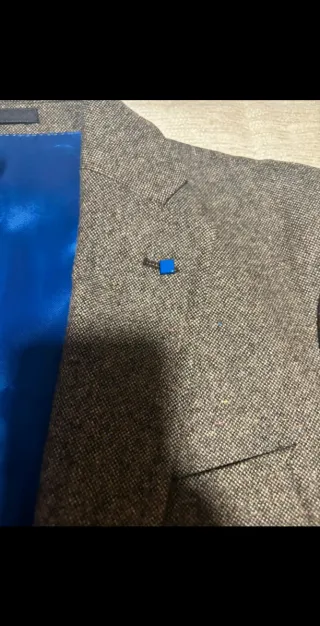 Americana Purificación García Gris Forro Azul