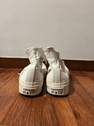 Converse plataforma blancas