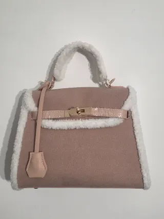Borsa Donna Rosa e Bianca Pellicciosa