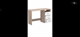 Scrivania Demeyere in legno e bianco