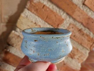 Maceta cerámica azul Kusamono/Bonsai