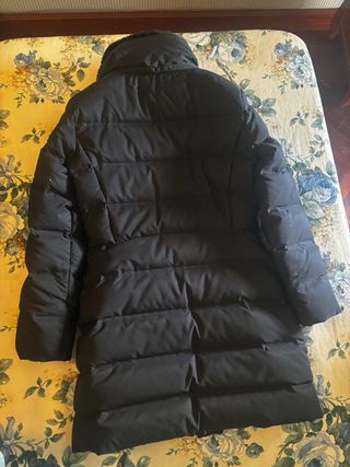 Chaquetón negro largo mujer