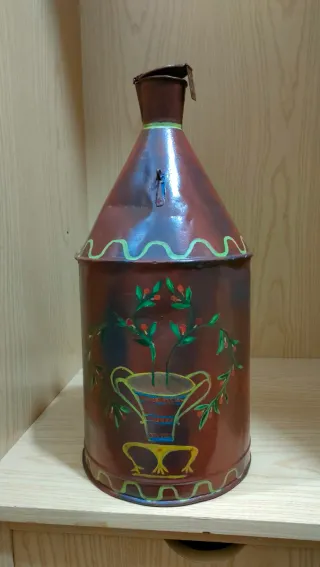 Aceitera Vintage de Chapa Pintada a Mano 640513971