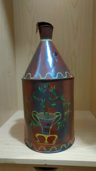 Aceitera Vintage de Chapa Pintada a Mano 640513971